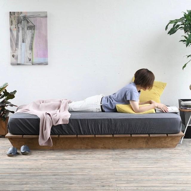 ラフトベッド シングル ヘッドレスト無し アイアン 無垢板 ベッド ベッドフレーム おしゃれ シンプル インテリア 寝室 ベッドルーム |  | 03