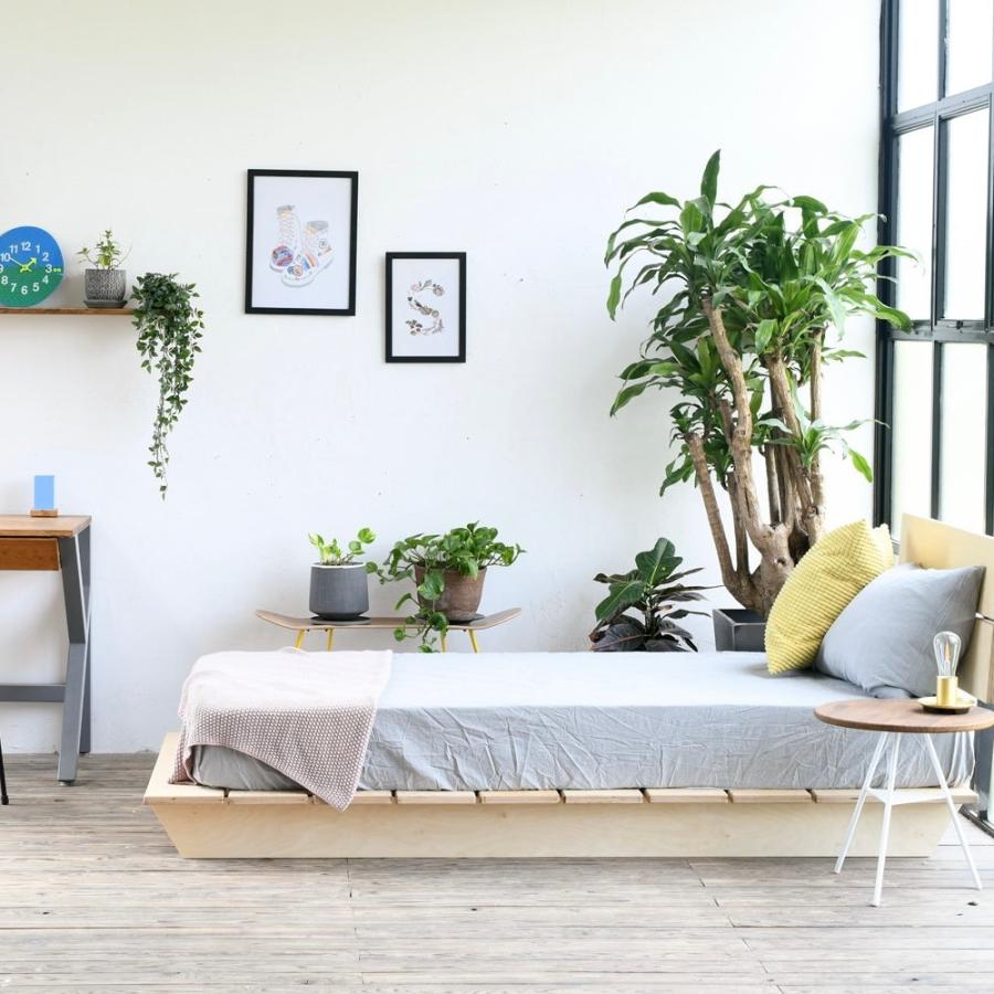 ラフトベッド クイーン bed ベッド アイアン 無垢板 ベッド ベッドフレーム おしゃれ シンプル インテリア 寝室 ベッドルーム | 