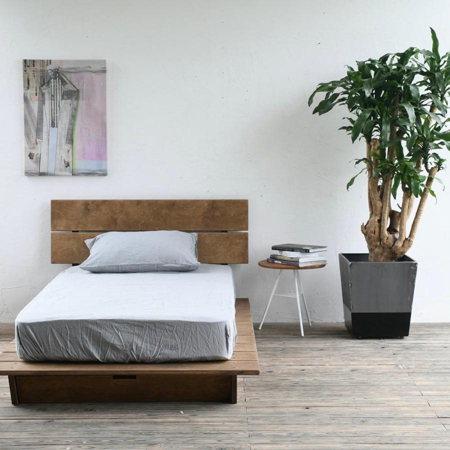 ラフトベッド用 【キャスター収納 クイーン〜キング】 アイアン 無垢板 おしゃれ 北欧 モダン インテリア 収納 日本製 送料無料 |  | 02