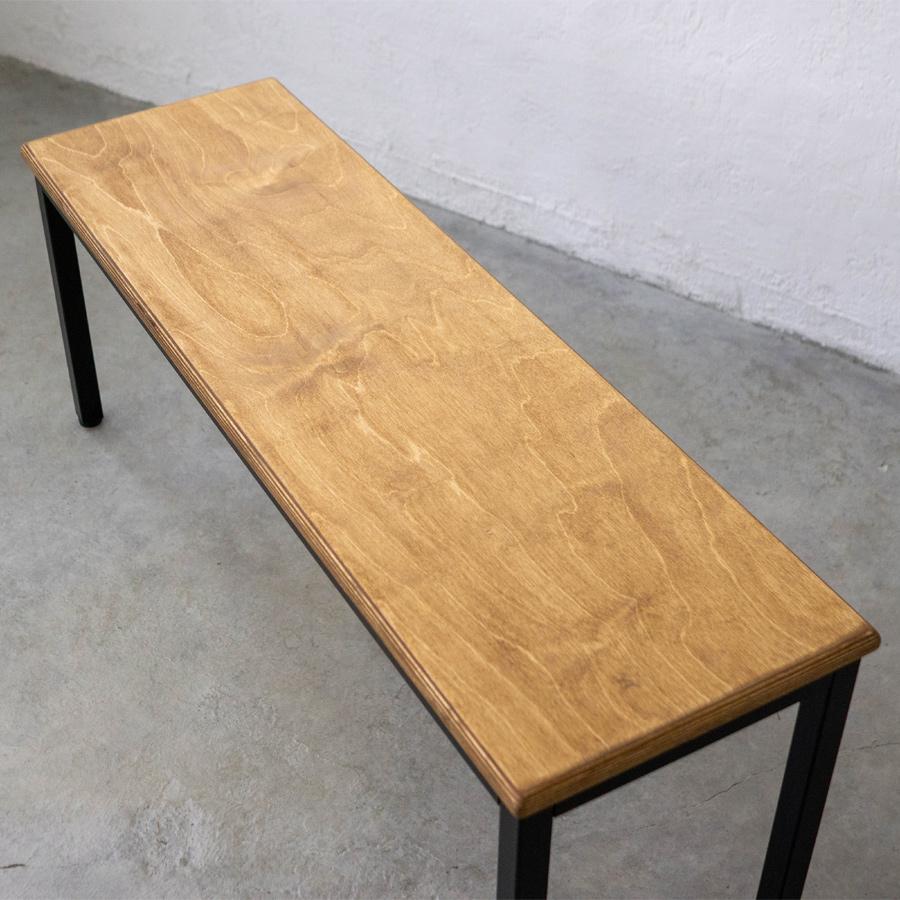 【40,200円〜】フォーレッグド ベンチシート W1100〜2000 | SULK サイズオーダー可 ダイニングベンチ 長椅子 腰掛け 什器 アイアン 鉄脚 木製 日本製 送料無料 |  | 04