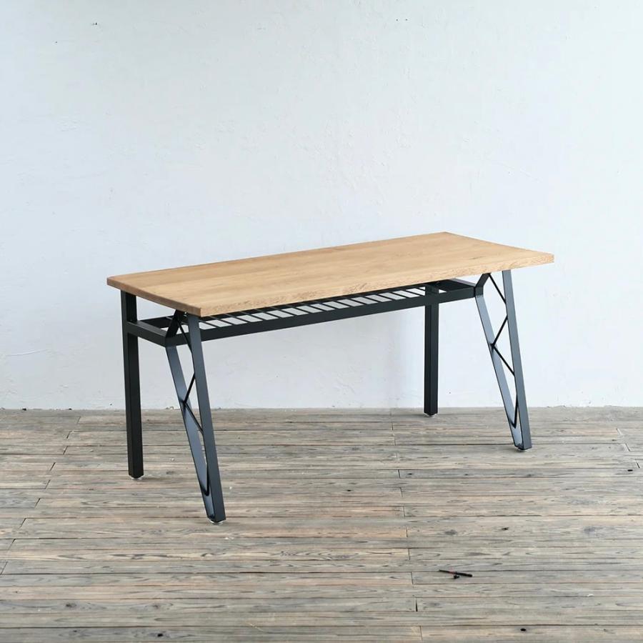 トラスフレームデスク オーク W1400　　サイズオーダー可 インテリア アイアン アイアン家具 無垢 デスク 勉強机 店舗 什器 オフィス | 