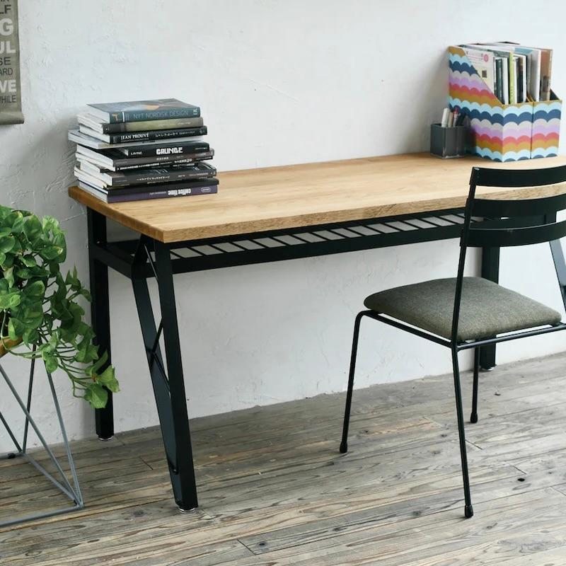 トラスフレームデスク オーク W1400　　サイズオーダー可 インテリア アイアン アイアン家具 無垢 デスク 勉強机 店舗 什器 オフィス |  | 05