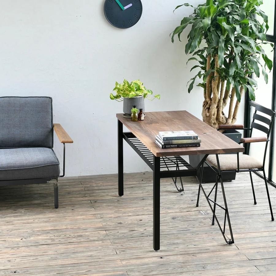 トラスフレームデスク ウォールナット W1200　　サイズオーダー可 インテリア アイアン アイアン家具 無垢 デスク 勉強机 店舗 什器 オフィス |  | 03