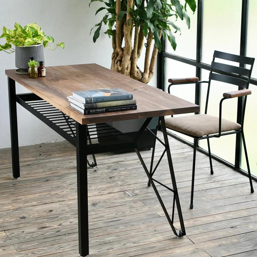トラスフレームデスク ウォールナット W1200　　サイズオーダー可 インテリア アイアン アイアン家具 無垢 デスク 勉強机 店舗 什器 オフィス |  | 05