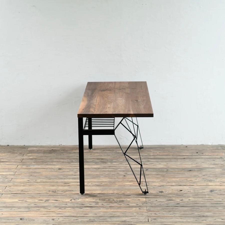 トラスフレームデスク ウォールナット W1400　　サイズオーダー可 インテリア アイアン アイアン家具 無垢 デスク 勉強机 店舗 什器 オフィス |  | 01