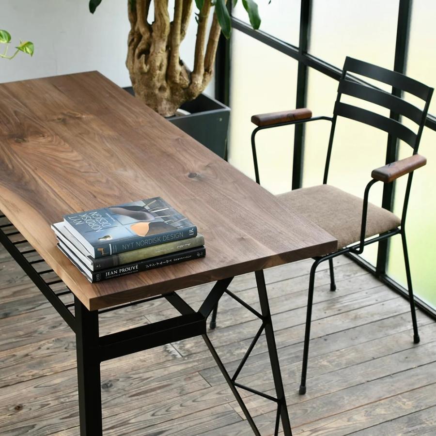 トラスフレームデスク ウォールナット W1400　　サイズオーダー可 インテリア アイアン アイアン家具 無垢 デスク 勉強机 店舗 什器 オフィス |  | 04