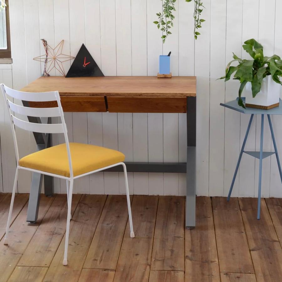 ドロワーデスク Kフレーム オーク W900　　サイズオーダー可 インテリア アイアン アイアン家具 手作り家具 デスク 勉強机 店舗 什器 |  | 05