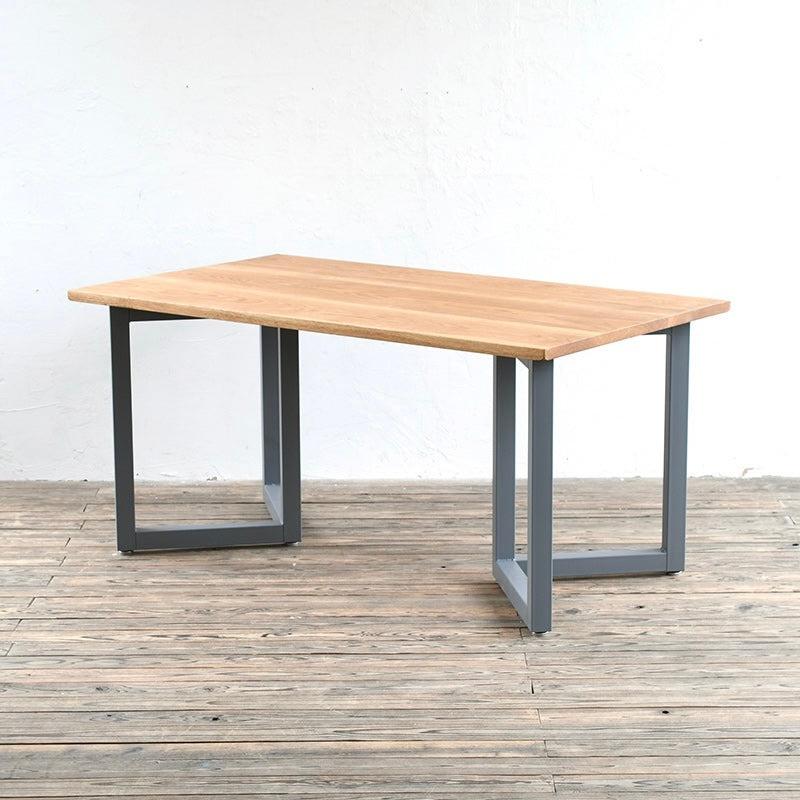 ダブルレクタングルフレーム W900からW2100 ダイニングテーブル サイズオーダー カフェ インテリア アイアン アイアン脚 無垢 テーブル 店舗 什器 | 