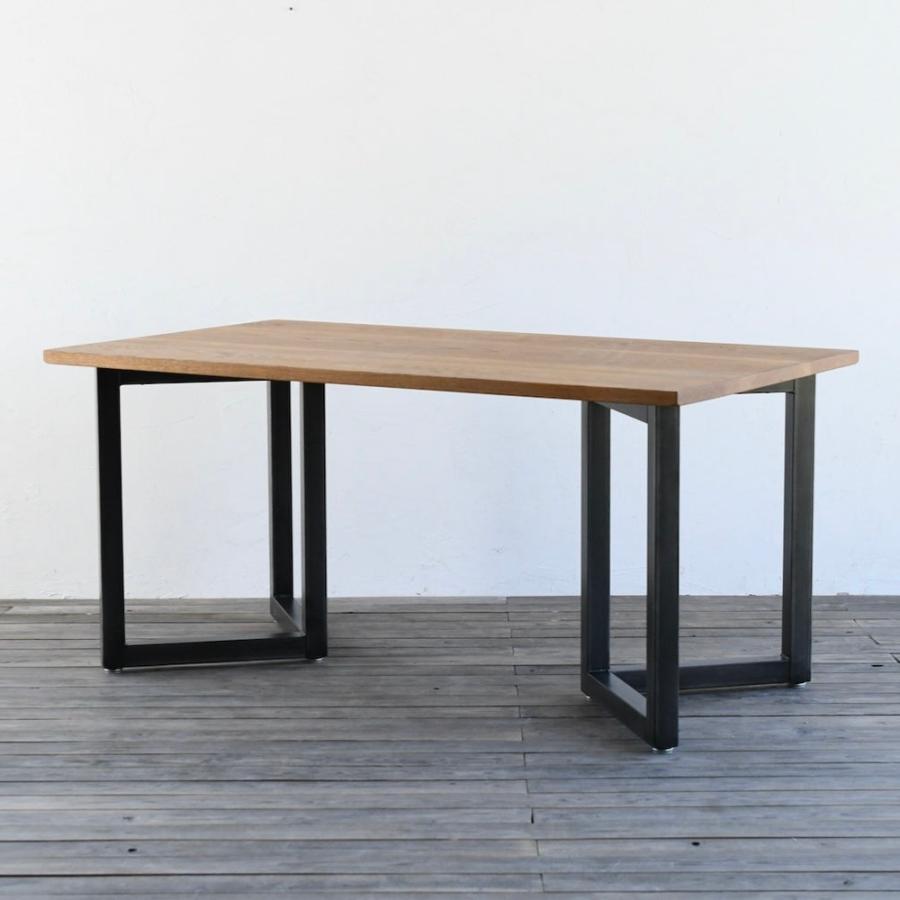 ダブルレクタングルフレーム W900からW2100 ダイニングテーブル サイズオーダー カフェ インテリア アイアン アイアン脚 無垢 テーブル 店舗 什器 |  | 05