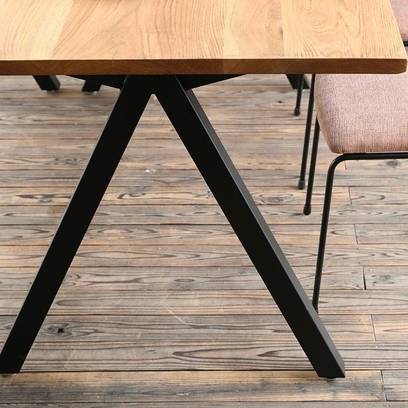 Aフレーム W900からW2100 ダイニングテーブル サイズオーダー 可 おしゃれ 北欧 モダン カフェ インテリア アイアン アイアン脚 無垢 テーブル 店舗 什器 |  | 04