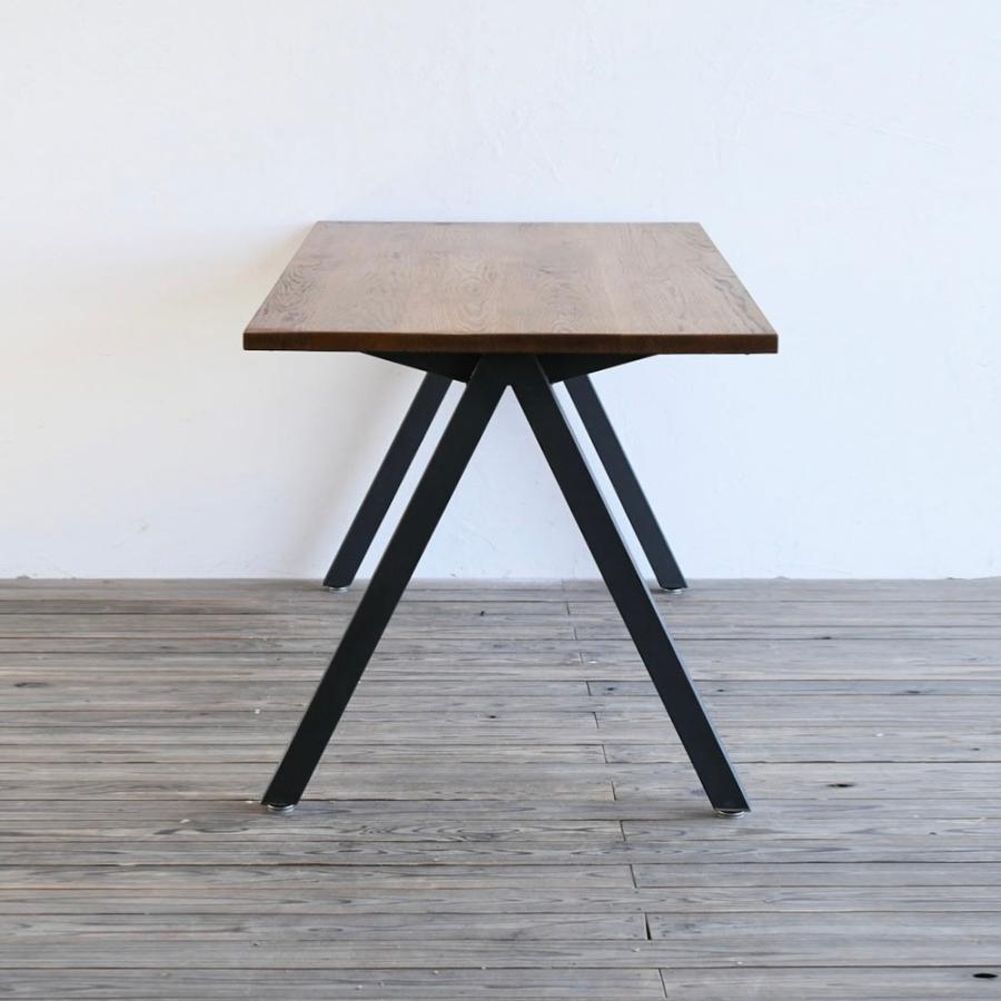 Aフレーム W900からW2100 ダイニングテーブル サイズオーダー 可 おしゃれ 北欧 モダン カフェ インテリア アイアン アイアン脚 無垢 テーブル 店舗 什器 |  | 05