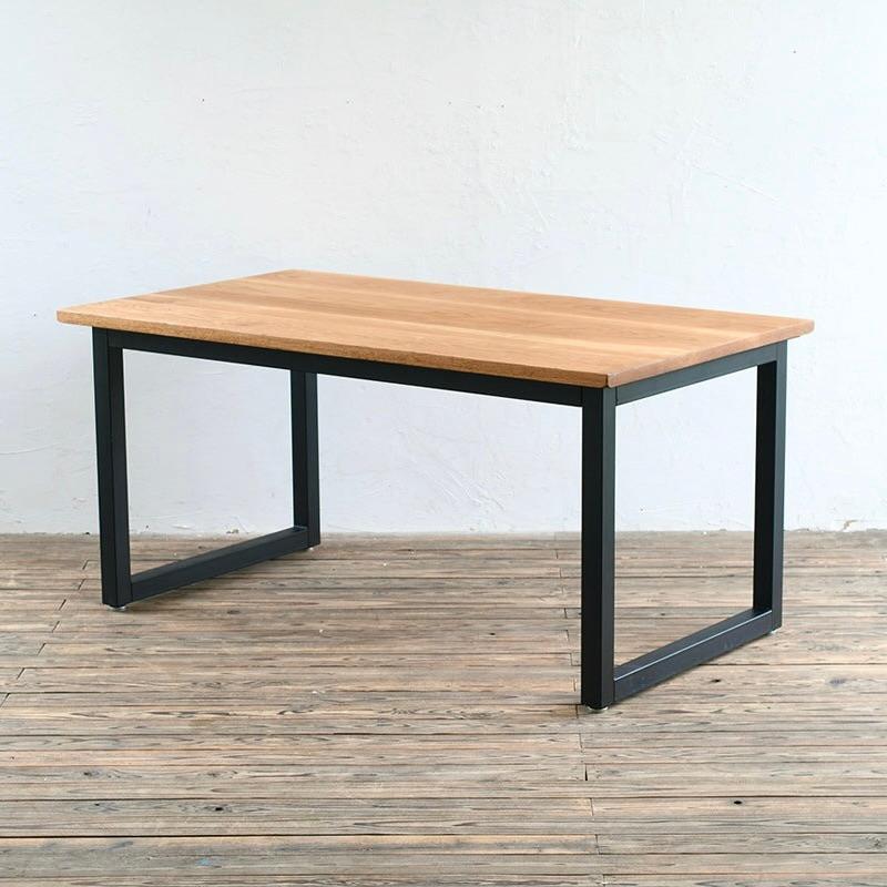 スクエアフレーム W900からW2100 サイズオーダー おしゃれ 北欧 モダン カフェ インテリア アイアン アイアン脚 無垢 ダイニングテーブル テーブル 店舗 什器 | 