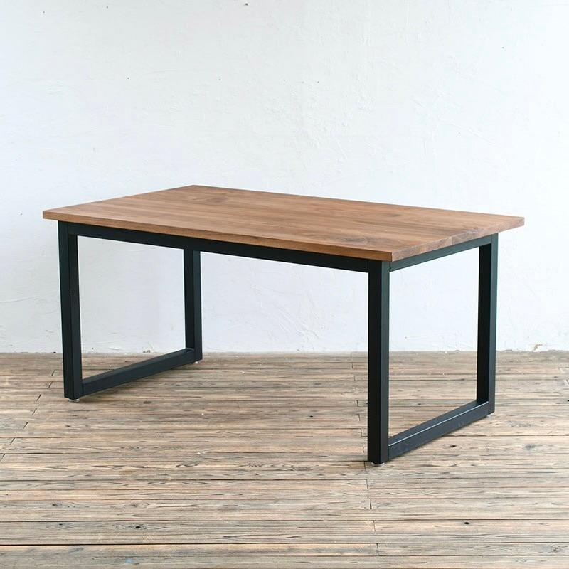 スクエアフレーム W900からW2100 サイズオーダー おしゃれ 北欧 モダン カフェ インテリア アイアン アイアン脚 無垢 ダイニングテーブル テーブル 店舗 什器 |  | 05