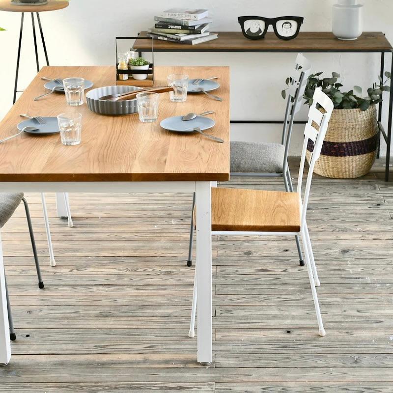 ポータルフレーム W900からW2100  サイズオーダー 可 カフェインテリア アイアン アイアン脚 無垢 テーブル 店舗 什器 ダイニングテーブル |  | 02