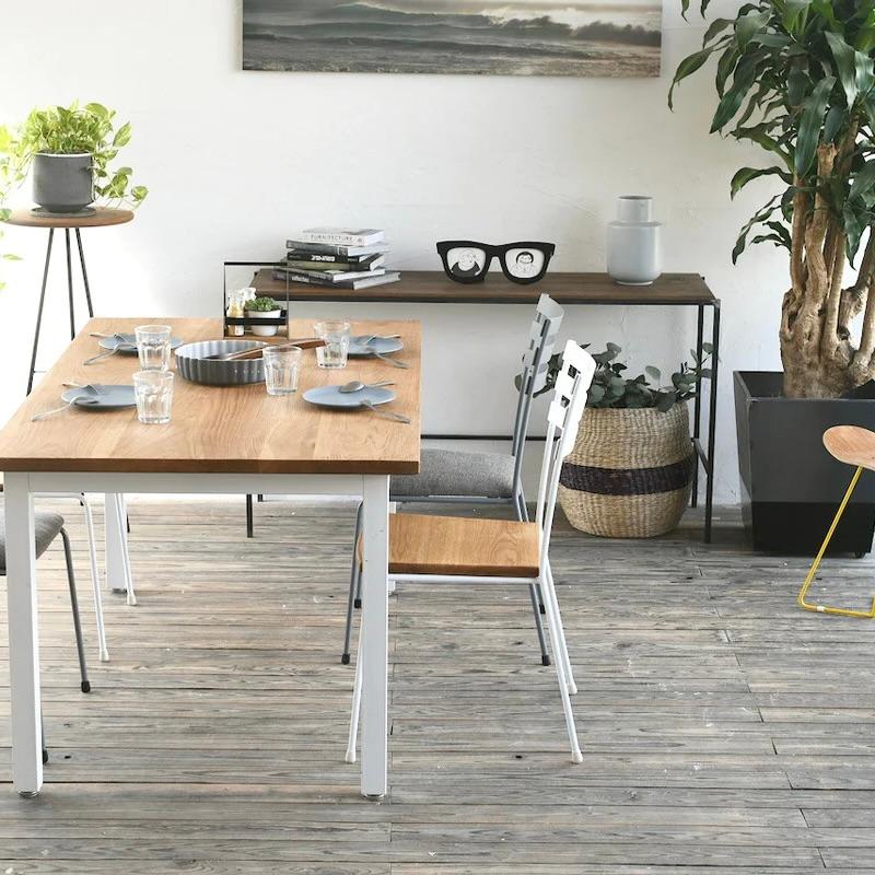 ポータルフレーム W900からW2100  サイズオーダー 可 カフェインテリア アイアン アイアン脚 無垢 テーブル 店舗 什器 ダイニングテーブル |  | 03