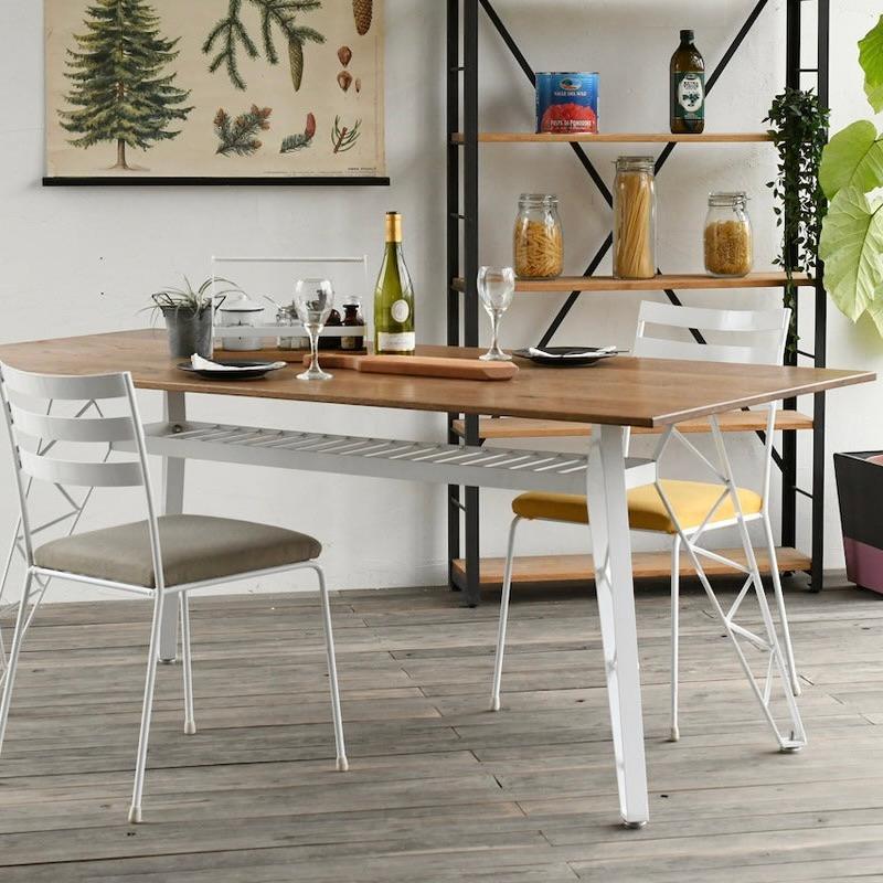 トラスレッグ テーブル W1500 〜 W2100 無垢材 アイアン サイズオーダー カフェ インテリア アイアン脚 ダイニングテーブル テーブル 店舗 什器 食卓 4人掛け |  | 07