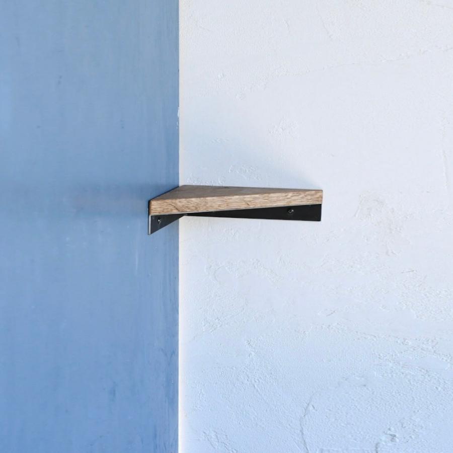 ウッドトップ コーナーシェルフ 【S M L】| SULK 国産 コーナーラック ウォールラック 棚受け 飾り棚 壁面収納 DIY アイアン 鉄 木製 日本製 送料無料 | 