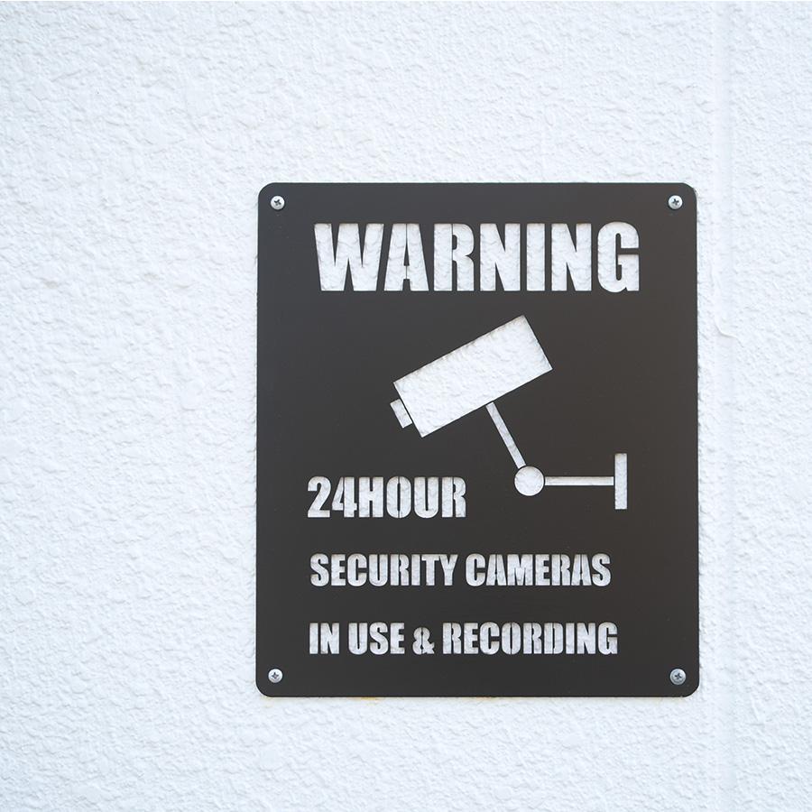 5,800円〜】サインプレート セキュリティ | SULK 警告板 シンプル 監視