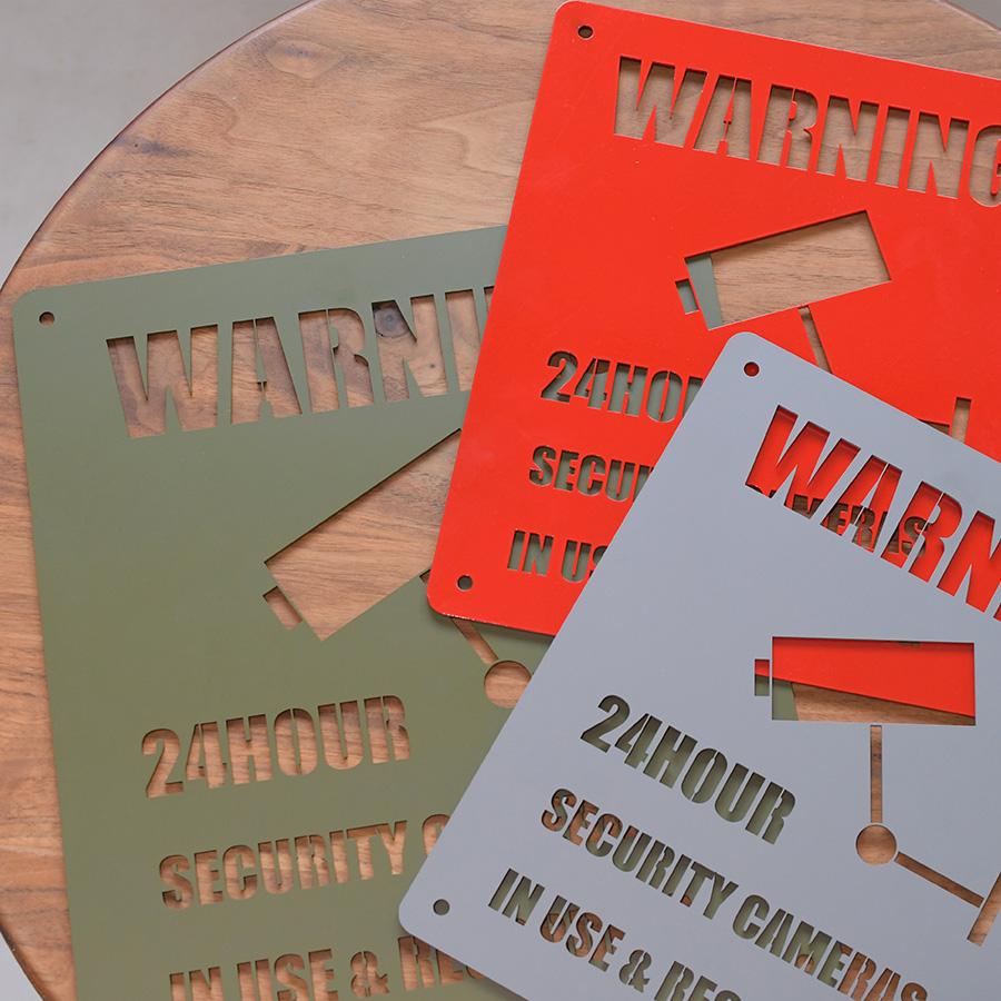6,700円〜】サインプレート セキュリティ | SULK 国産 警告板 シンプル