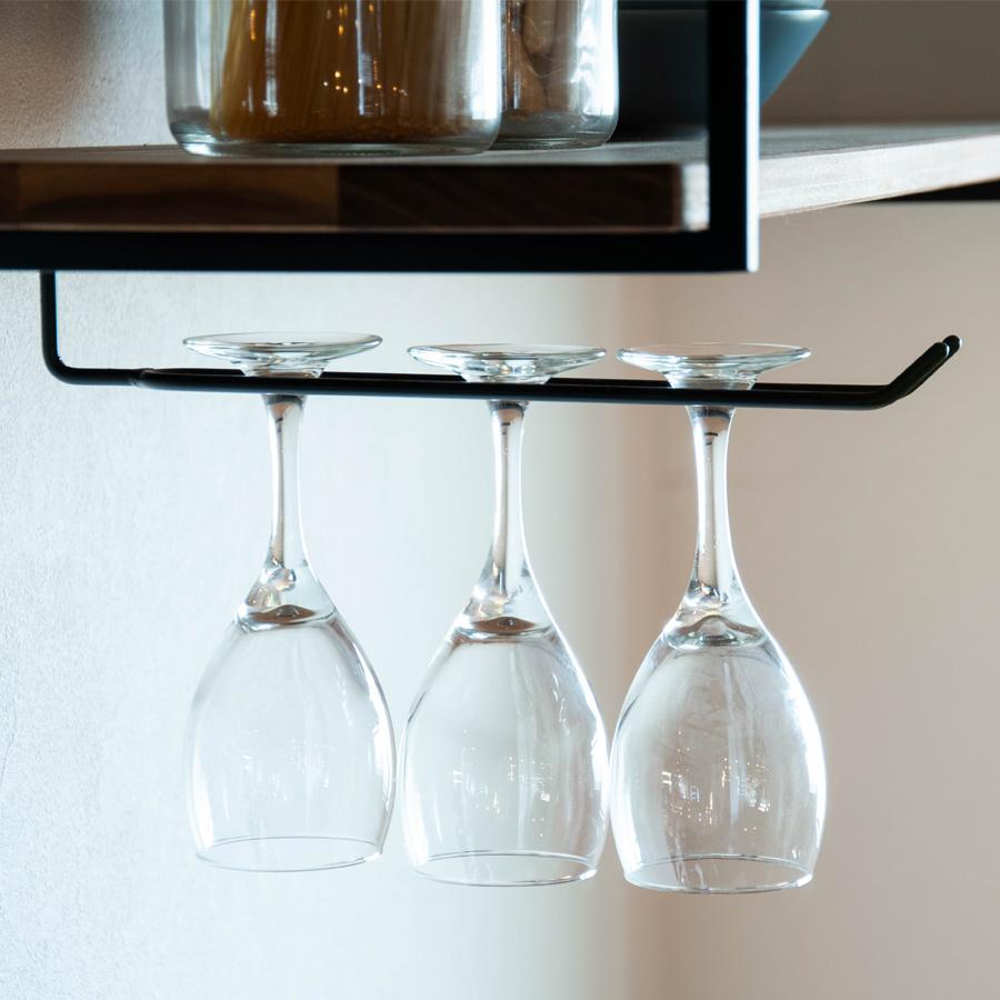 ワイングラス ハンガー | SULK サイズオーダー可 グラスホルダー ラック 吊り下げ キッチン雑貨 収納 インテリア おしゃれ DIY アイアン 鉄 日本製 送料無料 |  | 03