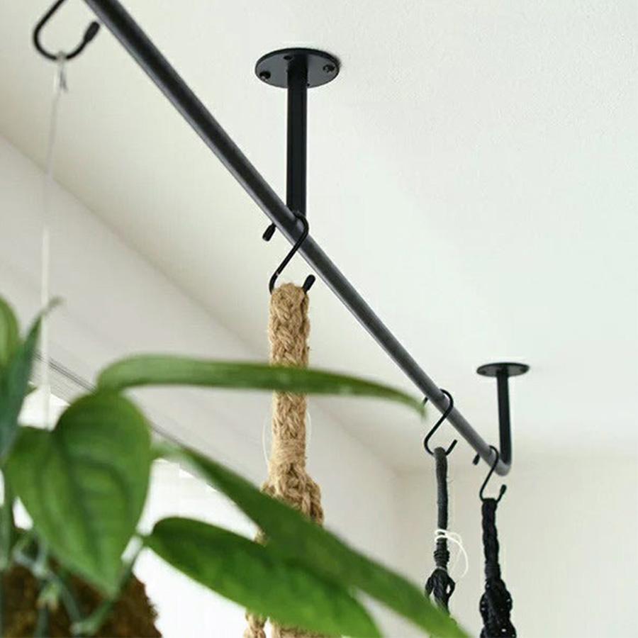 アイアンバー、物干し 室内物干し アイアンバー E型 W2500まで 洗濯物干し 物干し 天井