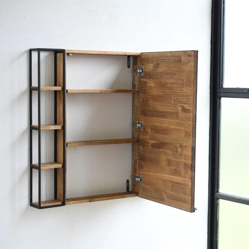 木製ミラー★移動式 コンビネーションミラー 5080 シングルフレーム 洗面鏡 手洗い場