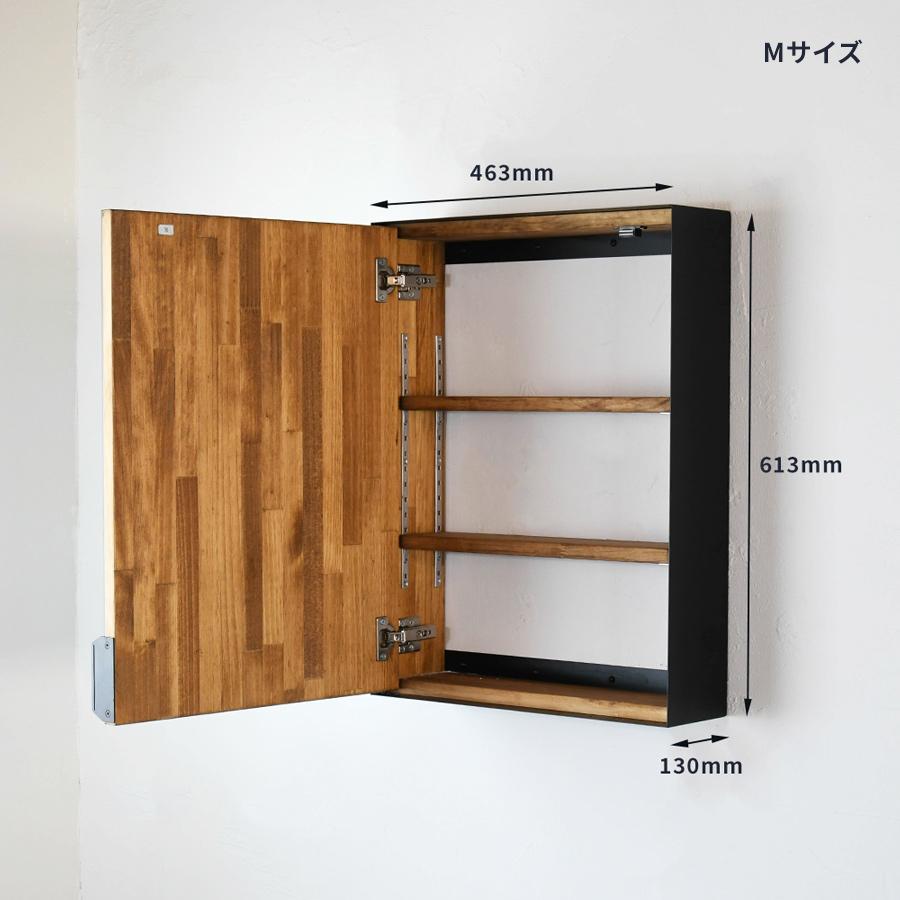 アイアンカバードボックスミラー サイズオーダー 可 鏡 トイレ収納 収納付き 洗面所 玄関手洗い 店舗什器 洗面収納棚 ミラーキャビネット 洗面鏡 ミラーボックス |  | 13