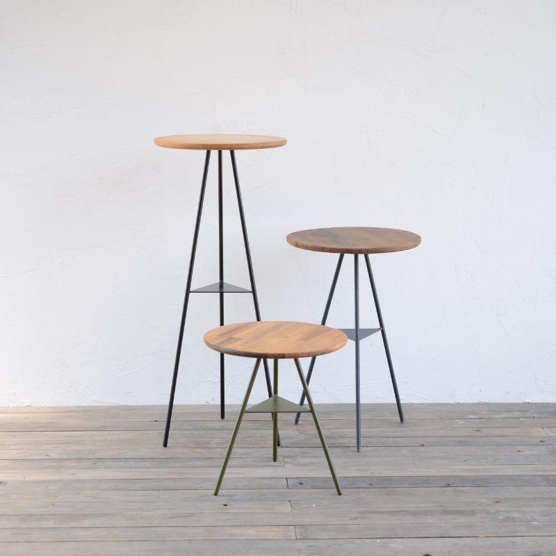 カウンターテーブル・ハイテーブル SULK Tripod table - Pine woodtop H970 トライポッドテーブル ウッドトップ ハイ | アイアン家具通販 SULK