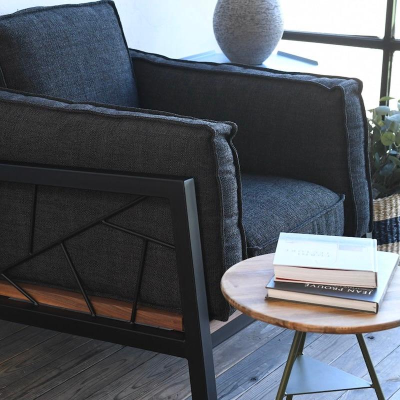 SULKソファー スパイダーウェブ1 【ファブリック1シーター】インテリア オフィス 店舗 新生活 男前インテリア ソファ 模様替 アイアンフレーム 日本製 送料無料 |  | 03