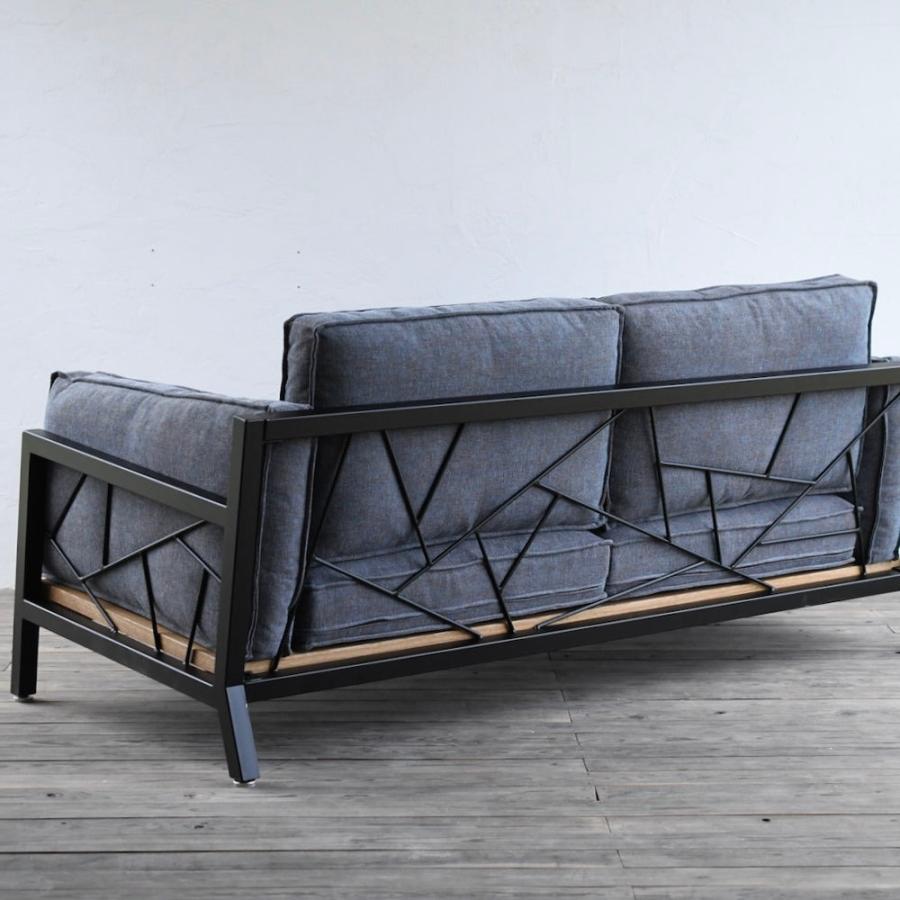 SULKソファー スパイダーウェブ1 ファブリック2シーター  インテリア オフィス 店舗 新生活 男前インテリア ソファ 模様替え アイアン アイアンフレーム |  | 03