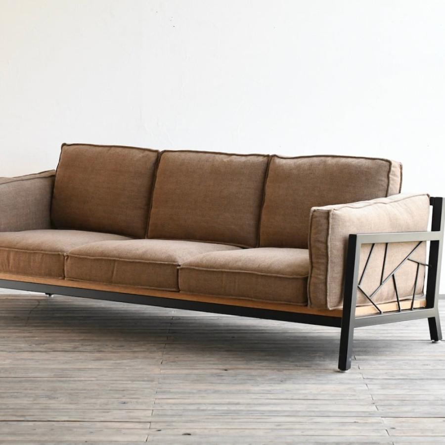 SULKソファー スパイダーウェブ1 ファブリック3シーター  インテリア オフィス 店舗 新生活 男前インテリア ソファ 模様替え アイアン アイアンフレーム |  | 02