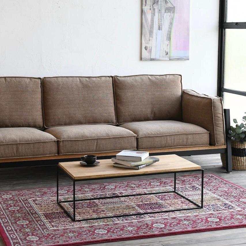 SULKソファー スパイダーウェブ1 ファブリック3シーター  インテリア オフィス 店舗 新生活 男前インテリア ソファ 模様替え アイアン アイアンフレーム |  | 03