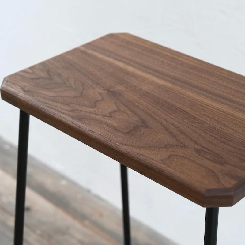 【18,800円〜】トラぺゾイドスツール ロウ Low アイアン ウッド スツール チェア いす イス 椅子 腰掛け ハイチェア カウンターチェア 飾り台 店舗 什器 |  | 04