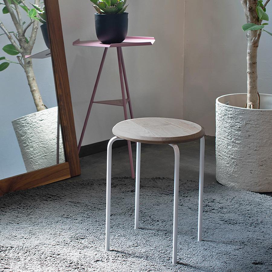 ラウンド スツール | SULK サイズオーダー 北欧 丸椅子 スタッキング モダン アイアン スツール チェア いす イス 椅子 腰掛け 飾り台 店舗 日本製 送料無料 |  | 02