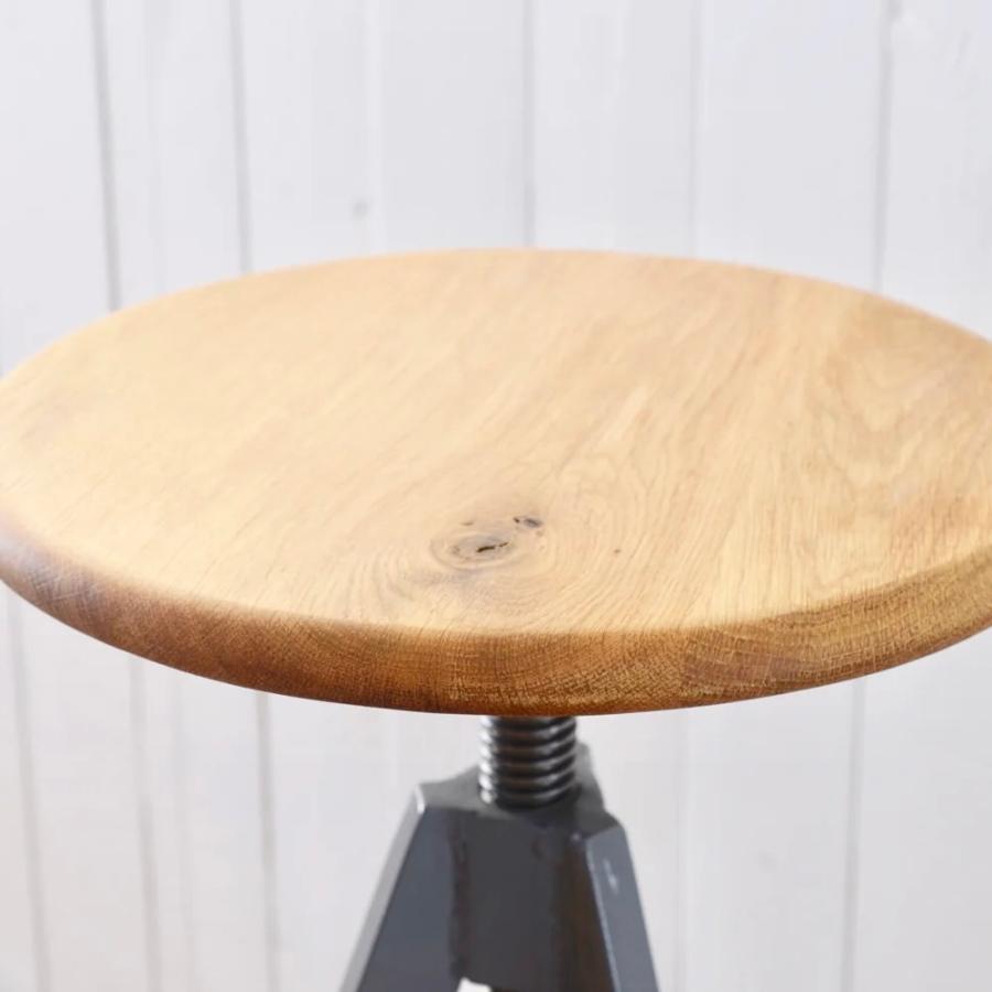 【26,800円〜】トライポッド スツール ハイ High サイズオーダー可 インテリア アイアン ウッド 無垢 スツール いす イス 椅子 腰掛け サブチェア 店舗 什器 |  | 05