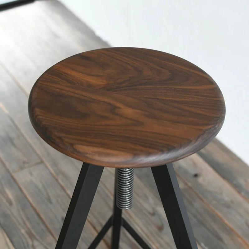 【26,800円〜】トライポッド スツール ハイ High サイズオーダー可 インテリア アイアン ウッド 無垢 スツール いす イス 椅子 腰掛け サブチェア 店舗 什器 |  | 07