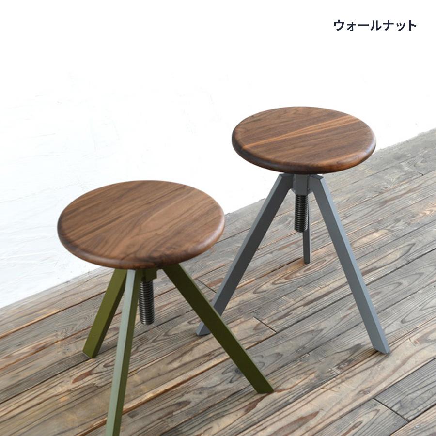 【21,800円〜】トライポッド スツール ロウ Low | サイズオーダー インテリア アイアン ウッド 無垢 いす イス 椅子 サブチェア 店舗 什器 日本製 送料無料 |  | 05