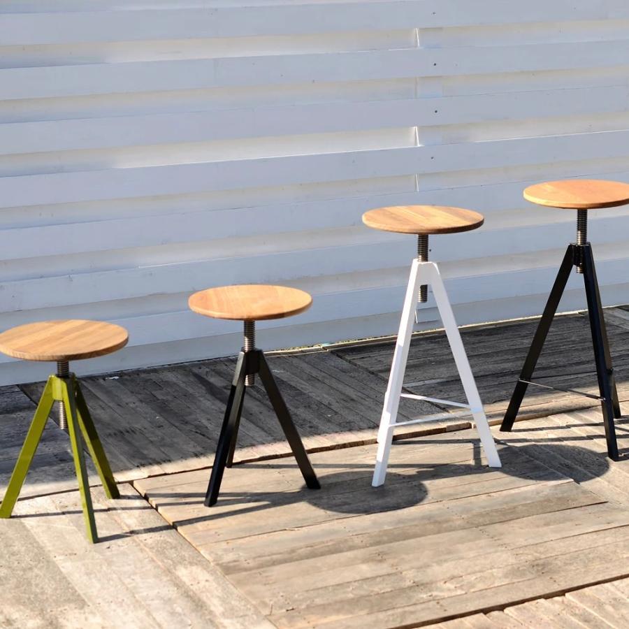 【21,800円〜】トライポッド スツール ロウ Low | サイズオーダー インテリア アイアン ウッド 無垢 いす イス 椅子 サブチェア 店舗 什器 日本製 送料無料 |  | 11