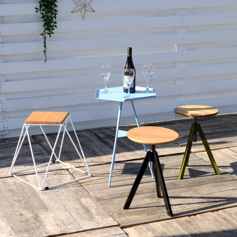 【21,800円〜】トライポッド スツール ロウ Low | サイズオーダー インテリア アイアン ウッド 無垢 いす イス 椅子 サブチェア 店舗 什器 日本製 送料無料 |  | 10