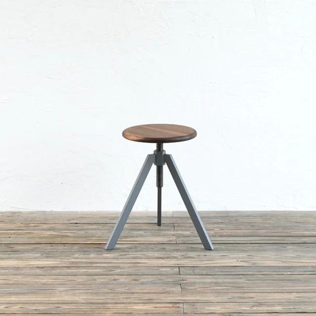 【21,800円〜】トライポッド スツール ロウ Low | サイズオーダー インテリア アイアン ウッド 無垢 いす イス 椅子 サブチェア 店舗 什器 日本製 送料無料 |  | 05