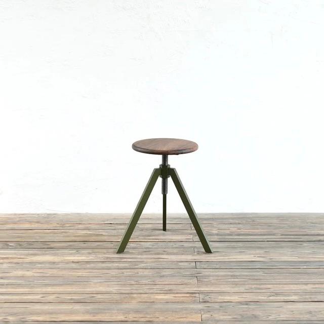 【21,800円〜】トライポッド スツール ロウ Low | サイズオーダー インテリア アイアン ウッド 無垢 いす イス 椅子 サブチェア 店舗 什器 日本製 送料無料 |  | 06
