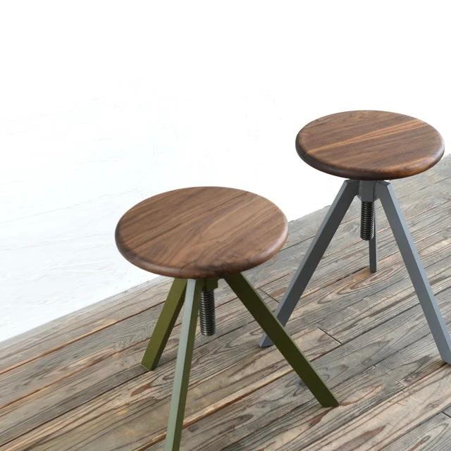 【21,800円〜】トライポッド スツール ロウ Low | サイズオーダー インテリア アイアン ウッド 無垢 いす イス 椅子 サブチェア 店舗 什器 日本製 送料無料 |  | 07