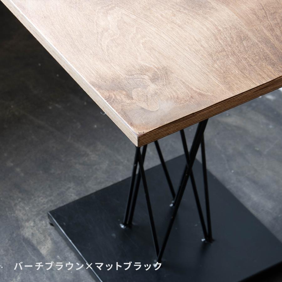 カフェテーブル サイズオーダー可 飾り台 店舗 オフィス ダイニングテーブル ディスプレイ アイアン 鉄 無垢材 木製 長さ650mm 奥行550mm 高さ720mm 日本製 |  | 05