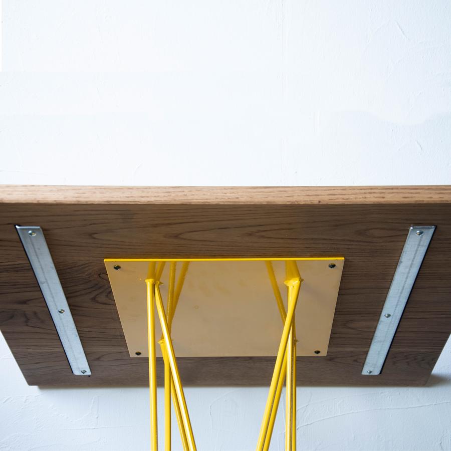 カフェテーブル サイズオーダー可 飾り台 店舗 オフィス ダイニングテーブル ディスプレイ アイアン 鉄 無垢材 木製 長さ650mm 奥行550mm 高さ720mm 日本製 |  | 07