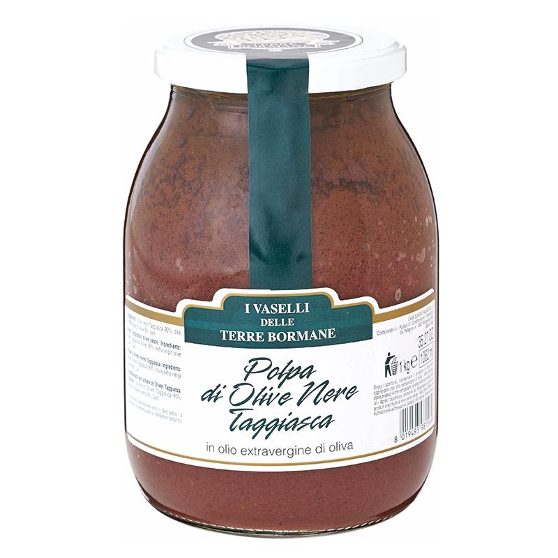 テッレ・ボルマーネ　ブラックオリーブペースト　タッジャスカ　ペースト995g (013101201) | 