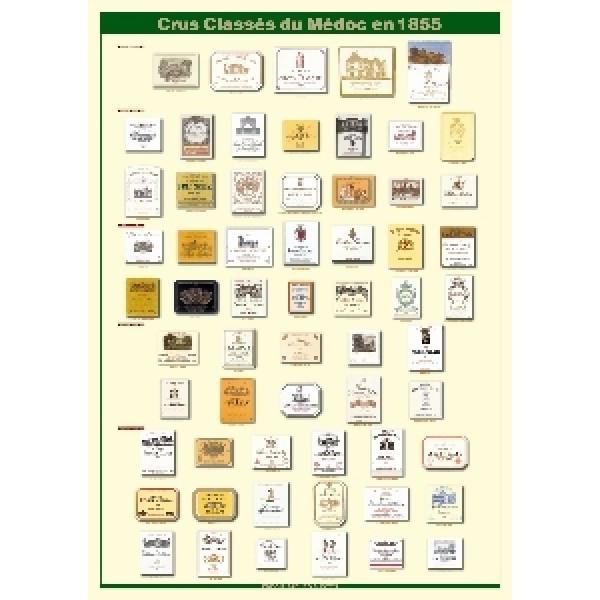 【ファンヴィーノ】メドック格付け　61　シャトーポスター（G02335) | 
