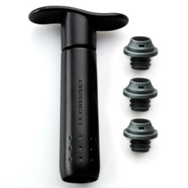 【LeCreuset】ル・クルーゼ ワインポンプ ブラック ワインストッパー３個付(G03524) | 