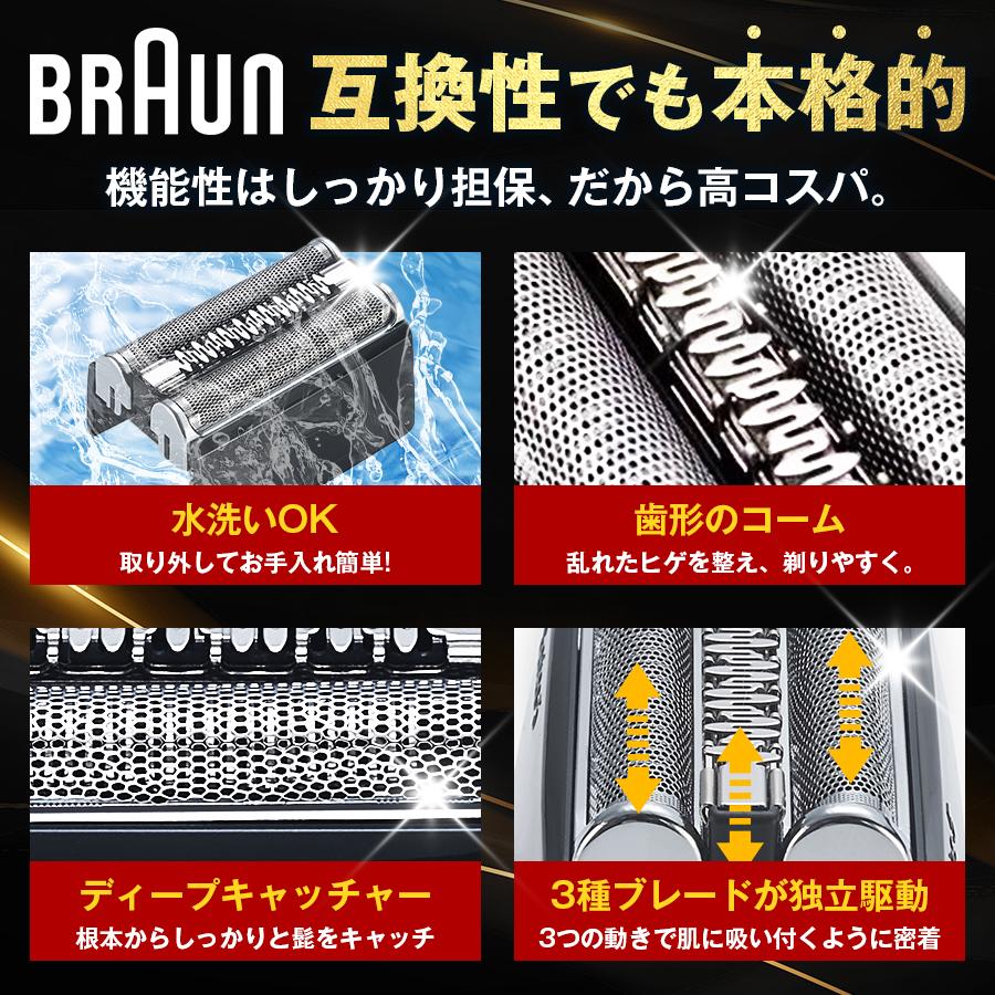 BRAUN（ブラウン） 互換品 替刃 シリーズ5 52b 52s シェーバー 男性