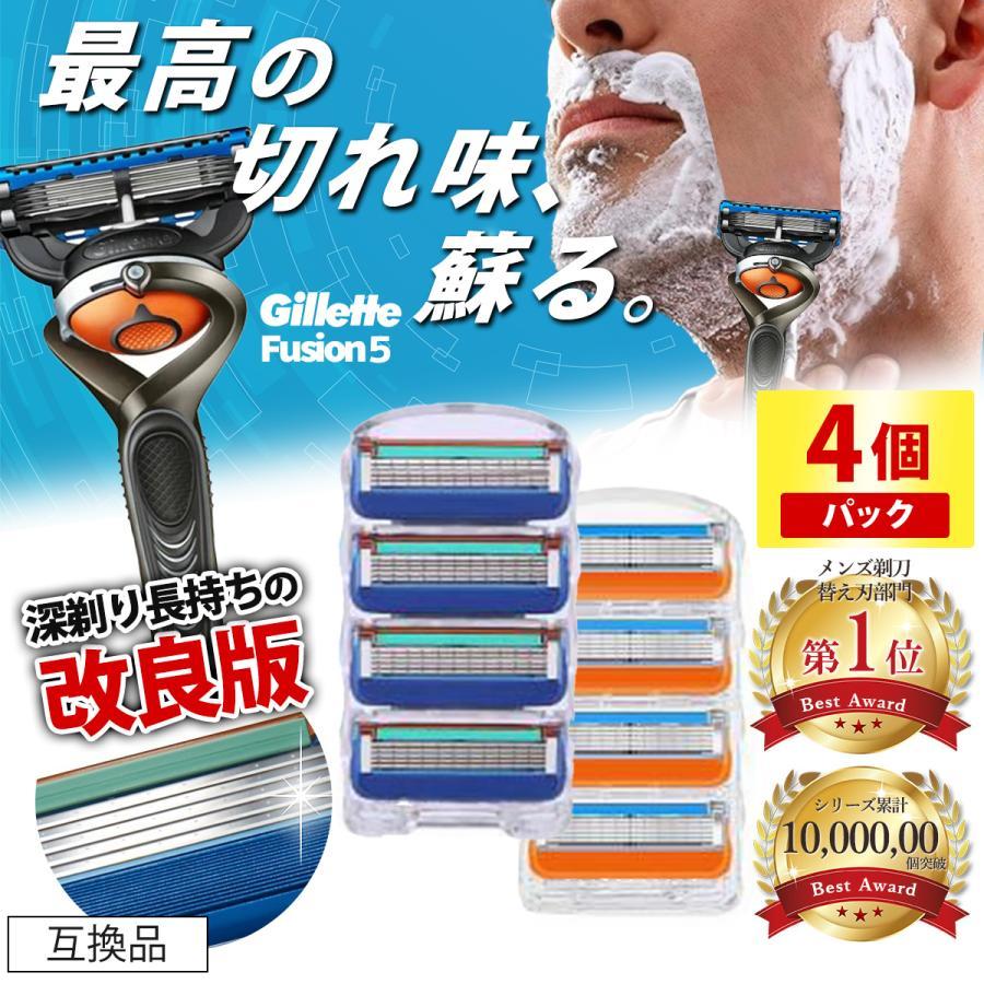 互換品 ジレット替刃 ジレット フュージョン 替刃 替え刃 男性 メンズ