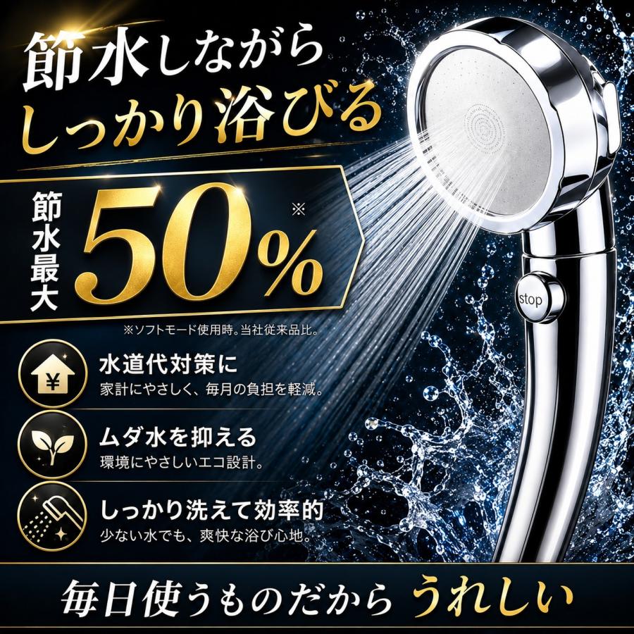 【1.5mホース付き】シャワーヘッド 節水増圧 節水 増圧 ナノバブル リファ 1.5m 3段階切り替え アラミック マイクロバブル ホルダー 水圧強い 水流 高水圧 |  | 06